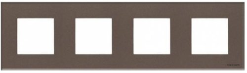 Рамка универсальная ABB Niessen Zenit 4-м. 8 мод. N2274 CC стекло кофейное фото Рамка универсальная ABB Niessen Zenit 4-м. 8 мод. N2274 CC стекло кофейное картинка